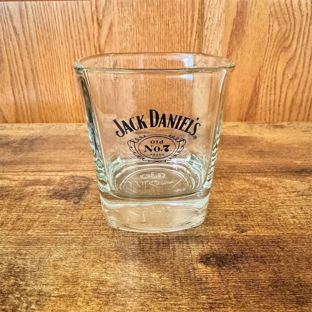 Jack Daniel's Old No. 7 Square Rocks Glass Tumbler Logo Print Embossed